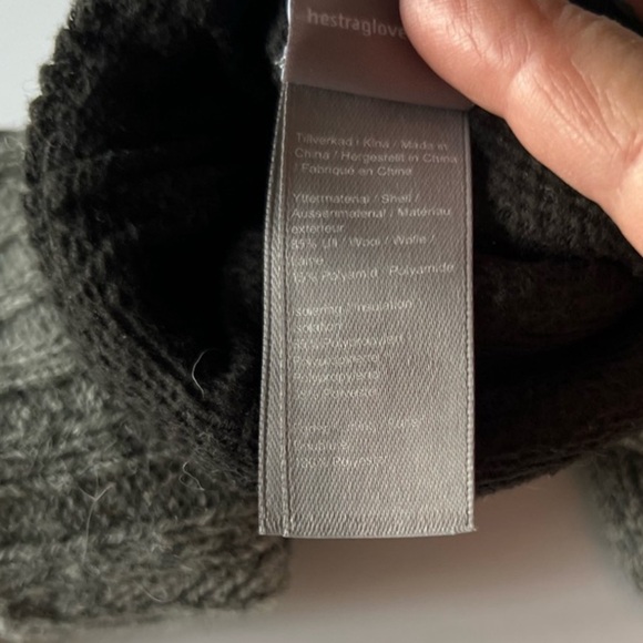 HESTRA MENS BASIC WOOL GLOVES GREY SIZE 11 L/XL NWOT - Picture 7 of 8